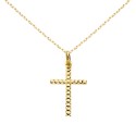 Collier - Médaille Croix Or Jaune - Chaine Dorée