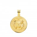 Pendentif - Médaille Or 18 Carats 750/000 Médusa - Chaine Dorée Offerte