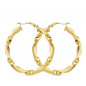 Créoles Or 18 Carats 750 Jaune - Torsadées Créoles Or 18 Carats 750 Jaune - Torsadées