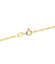 Collier Chaine Or 18 Carats 750/000 Jaune Maille Alternée Figaro - 40cm