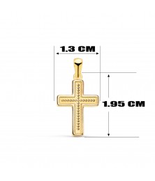 Collier - Médaille Croix Or 18 Carats 750/000 Jaune - Chaine Dorée