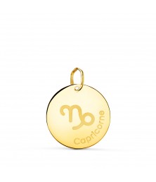Médaille Or 18 Carats 750/000 - Zodiaque Capricorne - Chaine Dorée Offerte