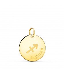 Médaille Or 18 Carats 750/000 - Zodiaque Sagittaire - Chaine Dorée Offerte