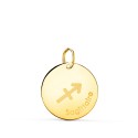 Médaille Or 18 Carats 750/000 - Zodiaque Sagittaire - Chaine Dorée Offerte