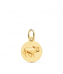 Médaille Or 18 Carats 750/000 - Zodiaque Taureau - Chaine Dorée Offerte