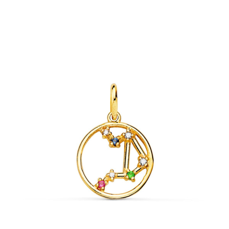 Pendentif Médaille Or 18 Carats 750 Jaune - Constellation Zodiaque Balance - Chaine Offerte Pendentif Médaille Or 18 Carats 750 Jaune - Constellation Zodiaque Balance - Chaine Offerte