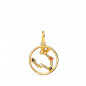 Pendentif Médaille Or 18 Carats 750 Jaune - Constellation Zodiaque Poisson - Chaine Offerte Pendentif Médaille Or 18 Carats 750 Jaune - Constellation Zodiaque Poisson - Chaine Offerte