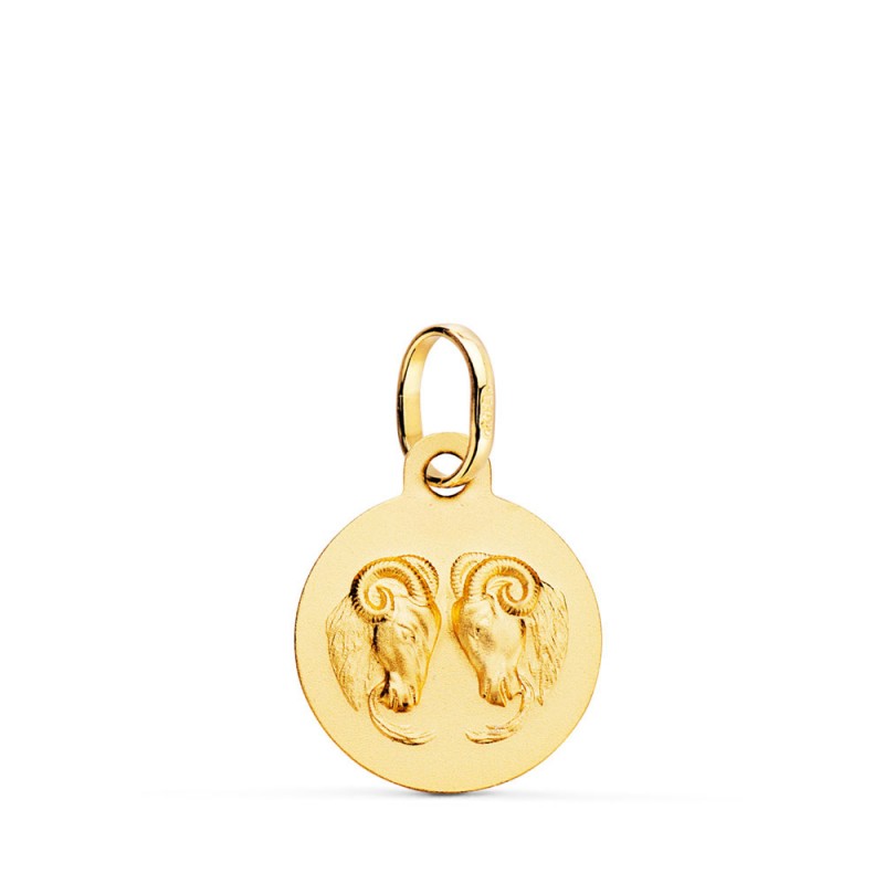 Médaille Or 18 Carats 750/000 - Zodiaque Bélier - Chaine Dorée Offerte