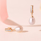 Boucles d'Oreilles Or 18 Carats 750/000 Jaune - Perles de Culture et Zirconiums Boucles d'Oreilles Or 18 Carats 750/000 Jaune - Perles de Culture et Zirconiums