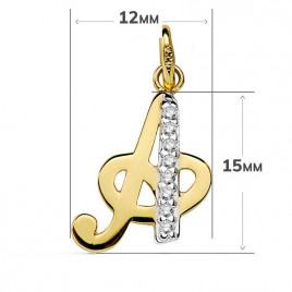 Collier - Pendentif Initiale Lettre "A" - Chaine Dorée