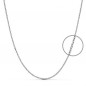 Pendentif Or 18 Carats 750 Blanc - Solitaire Zirconium 5 mm - Chaine Offerte Pendentif Or 18 Carats 750 Blanc - Solitaire Zirconium 5 mm - Chaine Offerte