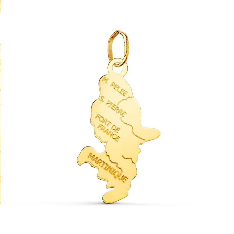 Pendentif Or 18 Carats 750 Jaune - Ile de la Martinique - Chaine Offerte Pendentif Or 18 Carats 750 Jaune - Ile de la Martinique - Chaine Offerte
