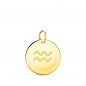 Pendentif Médaille Or 18 Carats 750 Jaune - Zodiaque Verseau - Chaine et Gravure Offertes Pendentif Médaille Or 18 Carats 750 Jaune - Zodiaque Verseau - Chaine et Gravure Offertes