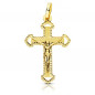 Pendentif - Médaille Christ sur la Croix Or 18 Carats 750 Jaune - Chaine Offerte Pendentif - Médaille Christ sur la Croix Or 18 Carats 750 Jaune - Chaine Offerte