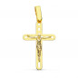 Pendentif - Médaille Christ sur la Croix Or 18 Carats 750 Jaune - Chaine Offerte Pendentif - Médaille Christ sur la Croix Or 18 Carats 750 Jaune - Chaine Offerte