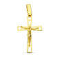 Pendentif - Médaille Christ sur la Croix Or 18 Carats 750 Jaune - Chaine Offerte Pendentif - Médaille Christ sur la Croix Or 18 Carats 750 Jaune - Chaine Offerte