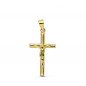 Pendentif - Médaille Christ sur la Croix Or 18 Carats 750 Jaune - Chaine Offerte Pendentif - Médaille Christ sur la Croix Or 18 Carats 750 Jaune - Chaine Offerte