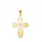 Pendentif - Médaille Croix Or 18 Carats 750 Jaune et Nacre - Chaine Offerte Pendentif - Médaille Croix Or 18 Carats 750 Jaune et Nacre - Chaine Offerte