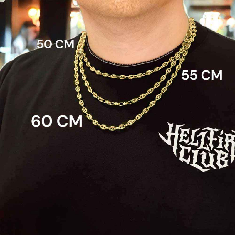 18 Carats Chaine Maille Grain De CafÃ© Homme 18 Carats Chaine