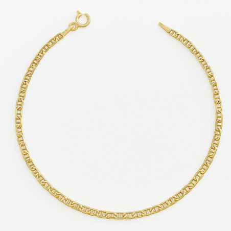 Bracelet Or 18 Carats 750 Jaune Maille Marine - Femme