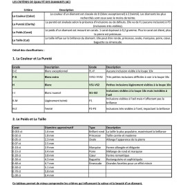 Collier Or et Diamant Solitaire de synthèse - 0.20 Carats