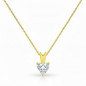 Collier - Pendentif Or Jaune Zirconium Coeur - Femme