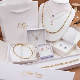 Bracelet Or Jaune - Boules Diamantées