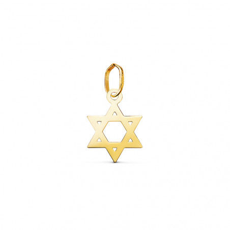 Pendentif Etoile de David Or 18 Carats 750/000 Jaune - Collier Chaine Dorée Offerte