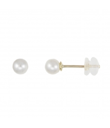 Boucles d'Oreilles Perles de Culture 0.40cm - Or Jaune - Femme ou Enfant