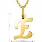 Pendentif Or Jaune - Initiale Lettre "E" - Chaine Offerte Pendentif Or Jaune - Initiale Lettre "E" - Chaine Offerte