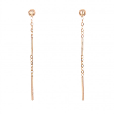 Boucles d'Oreilles Or Jaune Pendantes - Femme