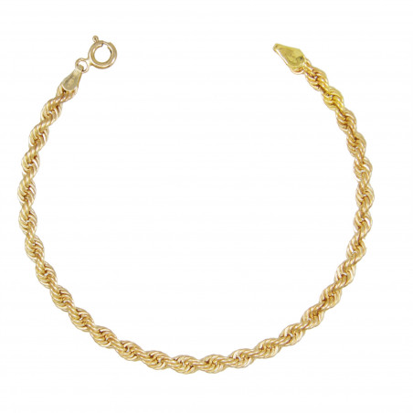 Bracelet Femme Or Jaune - Maille Corde