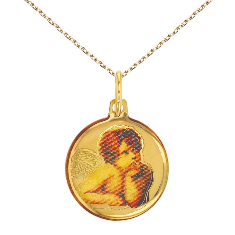 Collier - Médaille Or Jaune - Ange