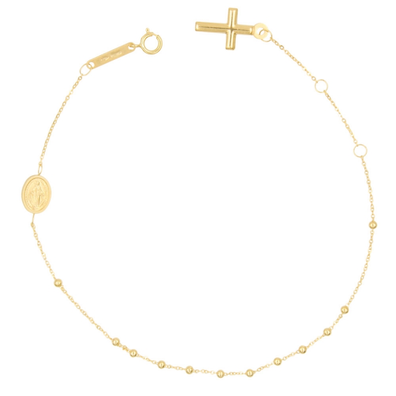 Bracelet Or 18 Carats 750/000 Jaune - Chapelet - Rosaire - Femme