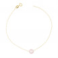 Bracelet Or et Perle Rose - Femme Bracelet Or et Perle Rose - Femme