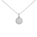 Collier - Pendentif Or Blanc et Diamants - Chaine Argent 925 Offerte- Femme