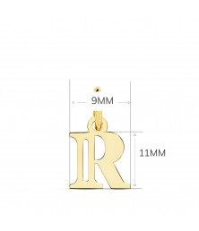 Collier - Pendentif Lettre "R" Or 750/1000 - Chaine Dorée