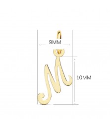 Collier - Pendentif Lettre "M" Or 750/1000 - Chaine Dorée