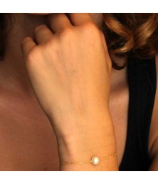 Bracelet Or et Perle - Femme