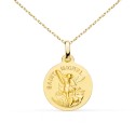 Collier - Médaille Saint Michel Or Jaune - Chaîne Dorée - Gravure Offerte