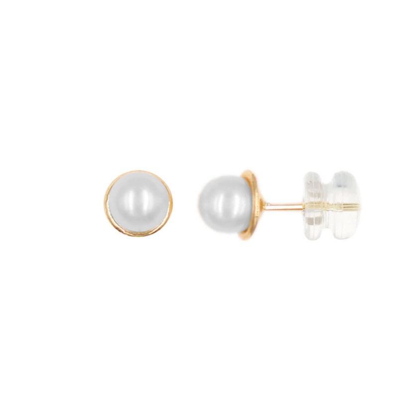 Boucles d'Oreilles Perles de Culture - Or Jaune - Femme