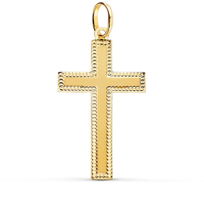 Croix Or 18 Carats 750/000 Jaune - Chaine Dorée Offerte Croix Or 18 Carats 750/000 Jaune - Chaine Dorée Offerte