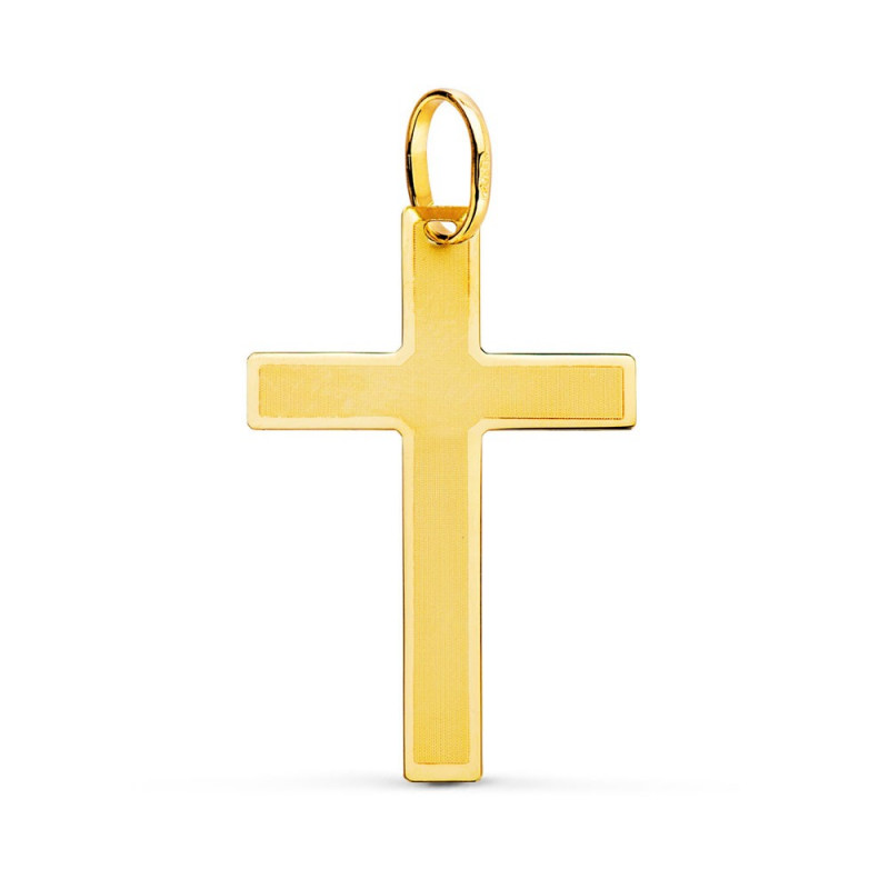 Croix Or 18 Carats 750/000 Jaune - Chaine Dorée Offerte Croix Or 18 Carats 750/000 Jaune - Chaine Dorée Offerte