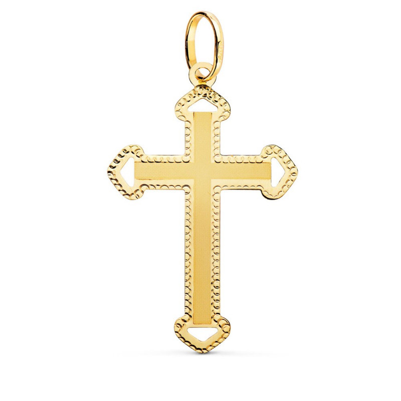 Croix Or 18 Carats 750/000 Jaune - Chaine Dorée Offerte Croix Or 18 Carats 750/000 Jaune - Chaine Dorée Offerte