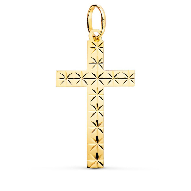Croix Or 18 Carats 750/000 Jaune - Chaine Dorée Offerte Croix Or 18 Carats 750/000 Jaune - Chaine Dorée Offerte