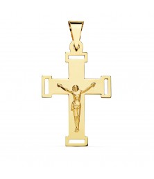 Christ sur la Croix Or 18 Carats 750/000 Jaune - Chaine Dorée Offerte
