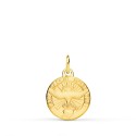 Pendentif - Médaille Or 18 Carats 750/000 Esprit Saint - Chaine Dorée Offerte