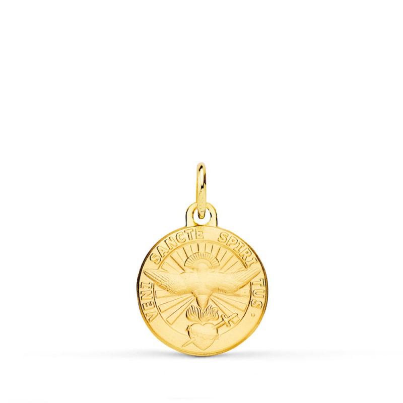 Pendentif - Médaille Or 18 Carats 750/000 Esprit Saint - Chaine Dorée Offerte