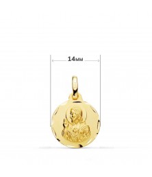 Collier - Médaille Scapulaire Or 18 Carats 750/000 Jaune - Chaîne Dorée